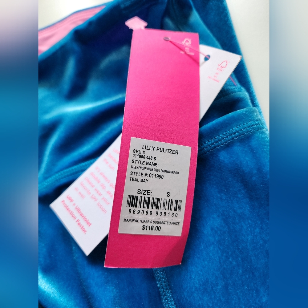 Lilly Pulitzer Weekender Luxletic High Rise Velour Leggings & Cassis Top Set NWT - Picture 14 of 16